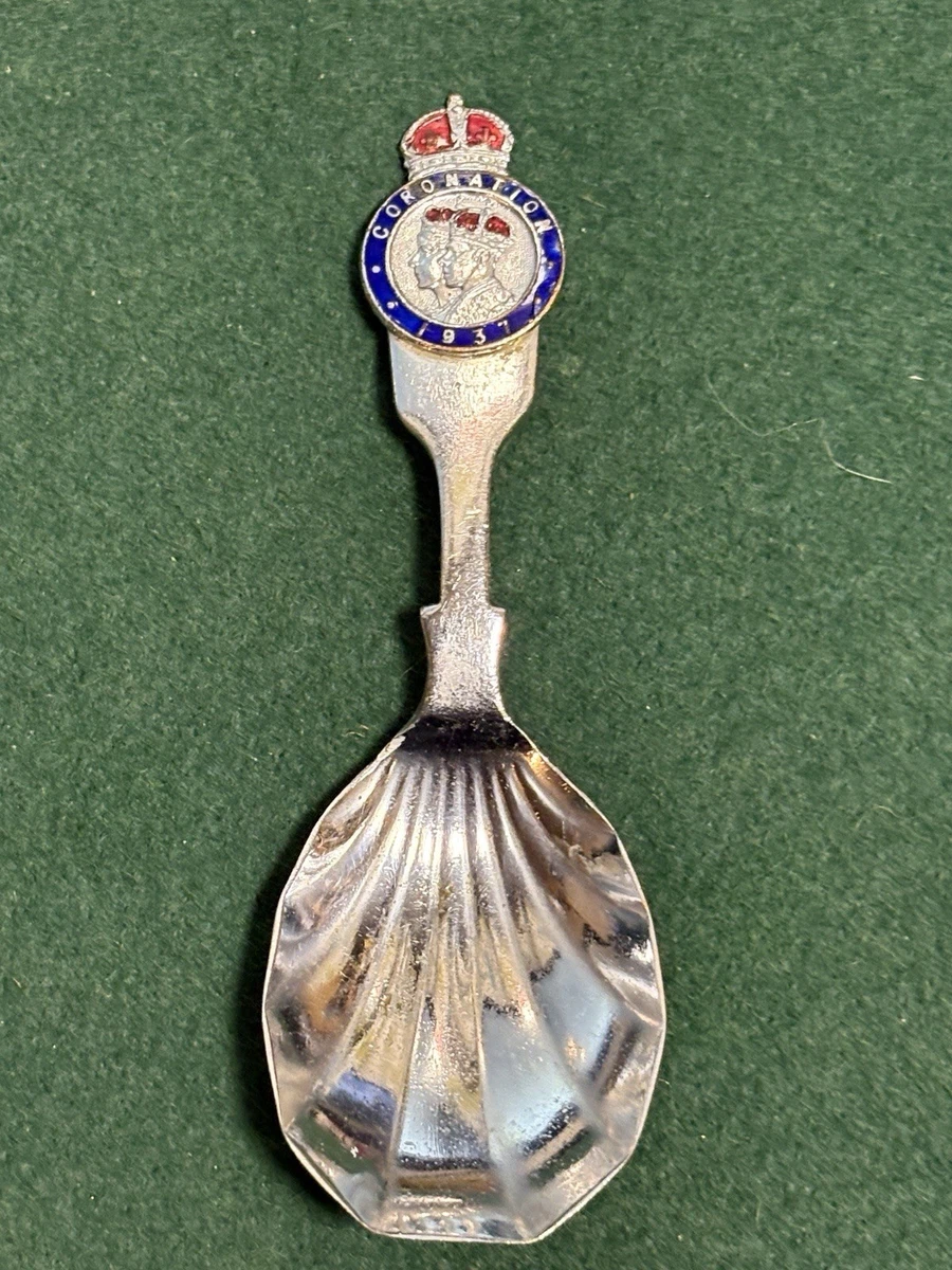 スターリングシルバーアノインティングスプーン1937 Coronation Coronation King George VI Collectable Spoons for sale | eBay UK