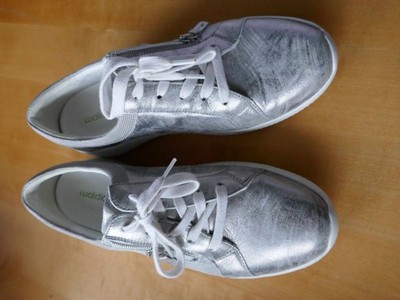 Waldläufer 41 Damen Sneaker Silberfarben Weite K wie neu