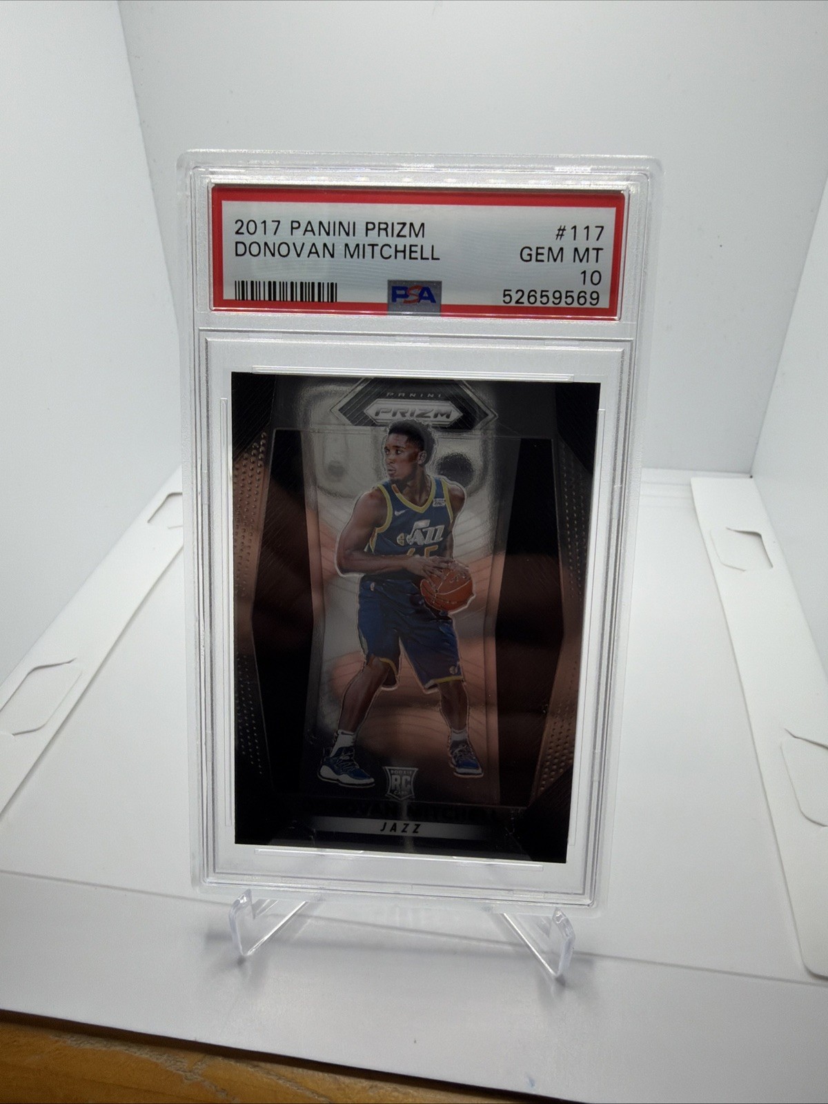 Donovan Mitchell 2017 Panini Prizm #117 PSA 10 Gem Mint **Rookie Card**RC**