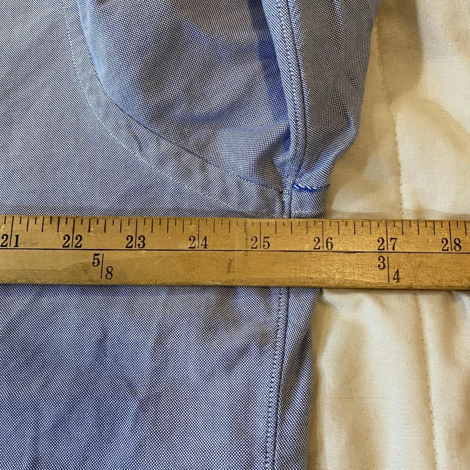 Brooks Brothers Makers Shirt Mens 16 1/2-3 Blue Oxford Button Down Made USA - Image 4 of 4