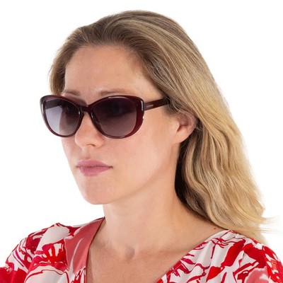 Calvin Klein Grey Gradient Cat Eye Ladies Sunglasses CK19560S 605 57