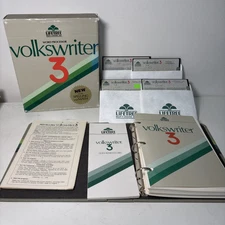 Vintage Software Volkswriter 3  IBM Word Processor by Lifetree 1985 With Disks