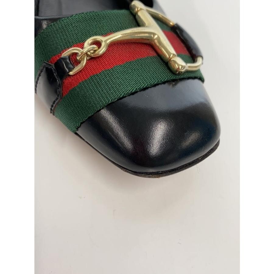 GUCCI Pumps Heel Horsebit Sherry Line Leather Black EU37.5/US7.5 113333c thumbnail 17