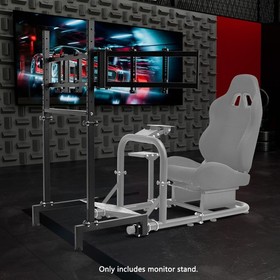 Zootopo Triple Monitor Mount Stand Fits 50mm Round Tube Racing Simulator Cockpit