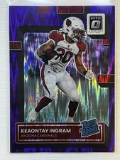 2022 Panini Donruss Optic - Rated Rookie Keaontay Ingram #285 Purple Shock Prizm