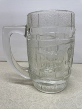 VINTAGE DADS ROOT BEER SODA CLEAR BARREL SHAP...