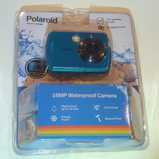 Polaroid 16MP Waterproof Digital Camera Teal 2.4" Screen 4x Zoom