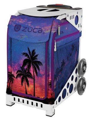 Zuca Island Life Sport Insert Bag White Frame Flashing Wheels FUN Travel