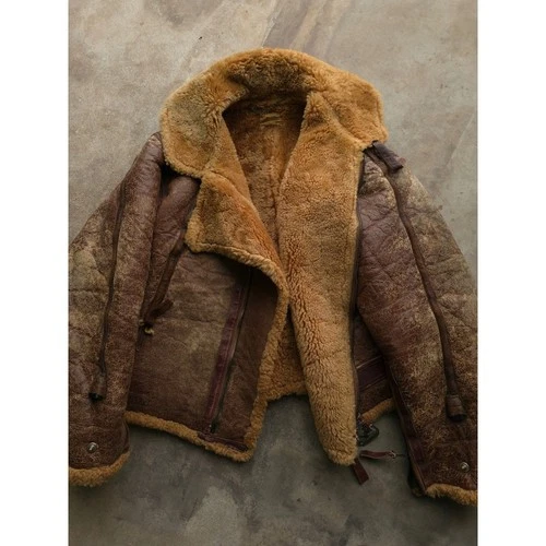 Vintage 1930s Brown Irvin Flight Jacket 40 WW2 RAF Shearling Sheepskin image 20