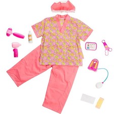 Nurse Costume for Kids and Toddler Pretend Play Scrubs Dress Up Set- Accessories