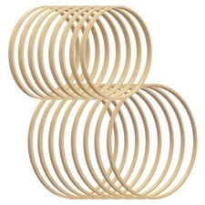 Worown 16 Pack 6 8 Wooden Bamboo Floral Hoops Wreath Rings for