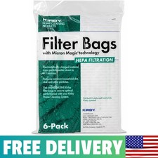 204814 Micron Magic HEPA Filter Plus Bags, 6, White Vacuum Bags