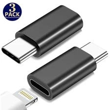 USB-C Male Adapter for iPhone – 3-Pack 8pin Female to USB-C for 15/14/13/12