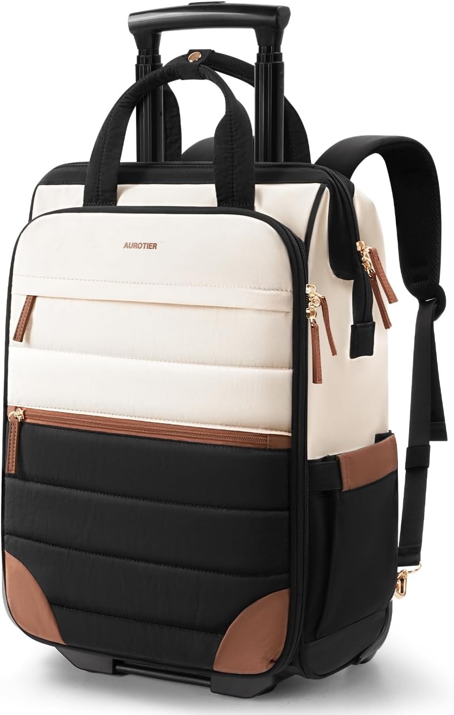 Rolling Backpack for Women, Travel Backpack with Wheels Carry on Flight Ap