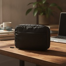 Nylon Accessory and Electronics Organizer Bag - Small Travel Pouch for Cords,...