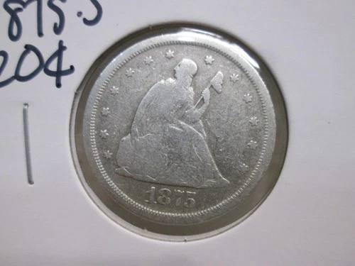 1875-S US 20 CENT SEATED LIBERTY COIN
