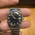 Vintage Timex Sprite Blue Wood Grain Dial