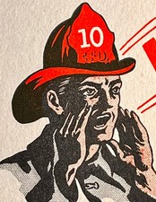 OCT 6-12 1935 FIREMAN SCREAMS HELP PREVENT FIRES PREVENTION WEEK  BLOTTER
