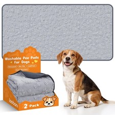 LOOBANI Reusable Pee Pads for Dogs Extra Large,36"x72", Gray Non-Slip Washa...