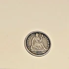 1861 HALF DIME Seated Liberty Silver coin -Philadelphia Mint -  CIVIL WAR