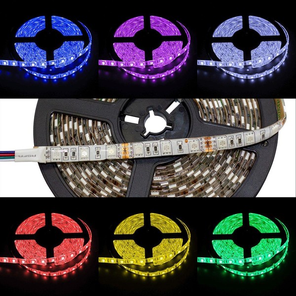 5M (500Cm) RGB LED Streifen Band Leiste 12V IP65 300Leds 60Led/M SMD5050-image