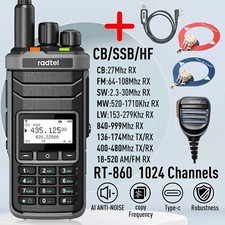 RT-860 Multi Band Ham Radio HF UHF VHF Dual Band with AM USB LSB CW CB Reception