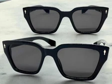 Men Women Classic Elegant Vintage 50's Retro Style SUNGLASSES Square Black Frame