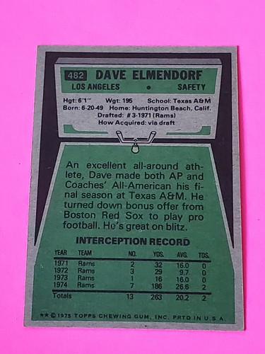 Tarjetas coleccionables de fútbol americano Topps NFL 1975 tú eliges envío gratuito 50 % de descuento en 2 o más - Imagen 208 de 212
