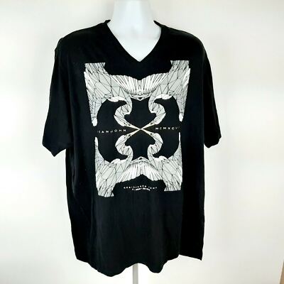 Sean John Men's V-neck T-shirt Size 3XL Black TP16