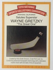 1991 CRL Wayne Gretzky #2 12th National Collectors Convention Salutes Superstar