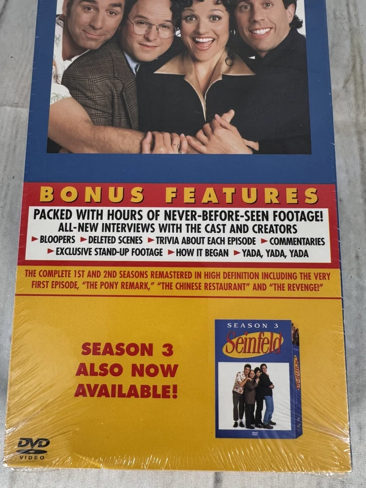 Seinfeld The Complete 1st and 2nd Seasons (DVD) Sealed Bonus Feature Foto 3 de 3