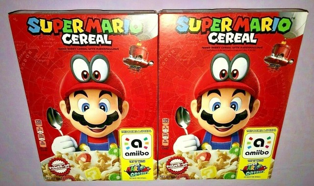 2x SUPER MARIO CEREAL AMIIBO SUPER MARIO ODYSSEY **SEALED** | eBay