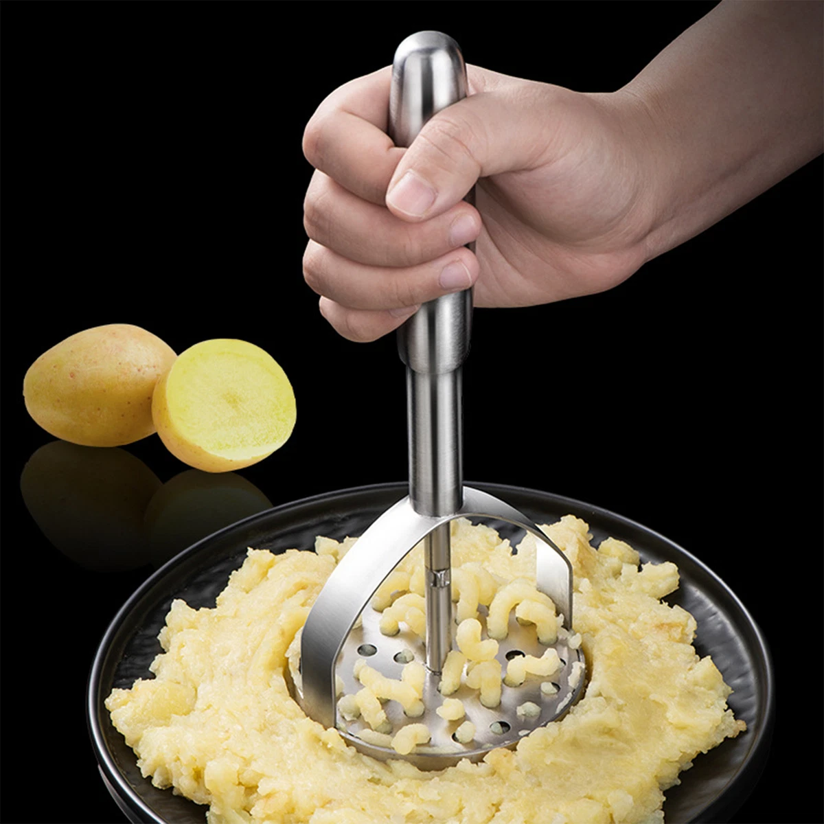 Potato Masher Kitchen Tool Heavy Duty Manual Stainless Steel