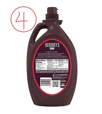 Hershey's Chocolate Syrup ~ 4 Pk 48 Oz. Each ~ Total 12 Lbs ~Genuine  Product