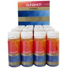 24x Tanning & Beauty Shot Drink Sunshot Hybrid Tan W Beta Carotin, Q10 & Biotin