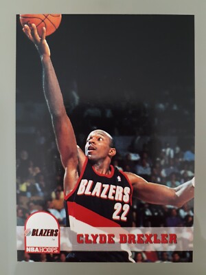 1993-94 NBA Hoops Clyde Drexler #176 Portland Trail Blazers B Basketball