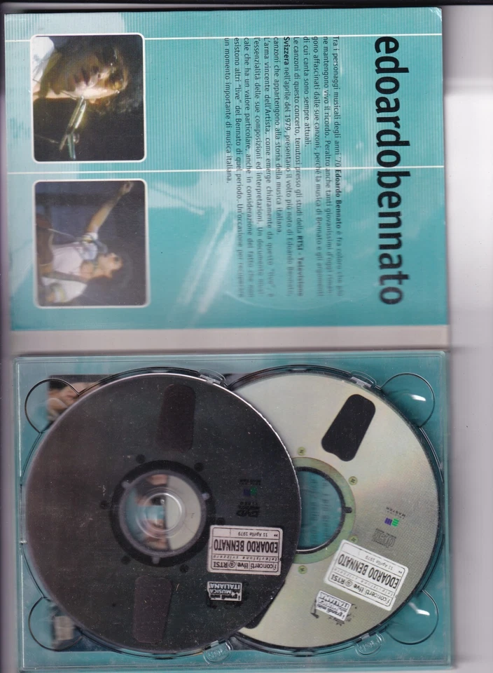 DVD I Concerti Live RTS Edoardo Bennato 11 aprile 1979 con CD - Usato - Immagine 2 di 3
