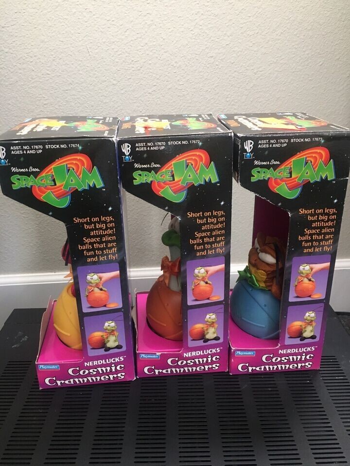 1996 Playmates WB Space Jam Cosmic Crammer Nerdlucks Vintage