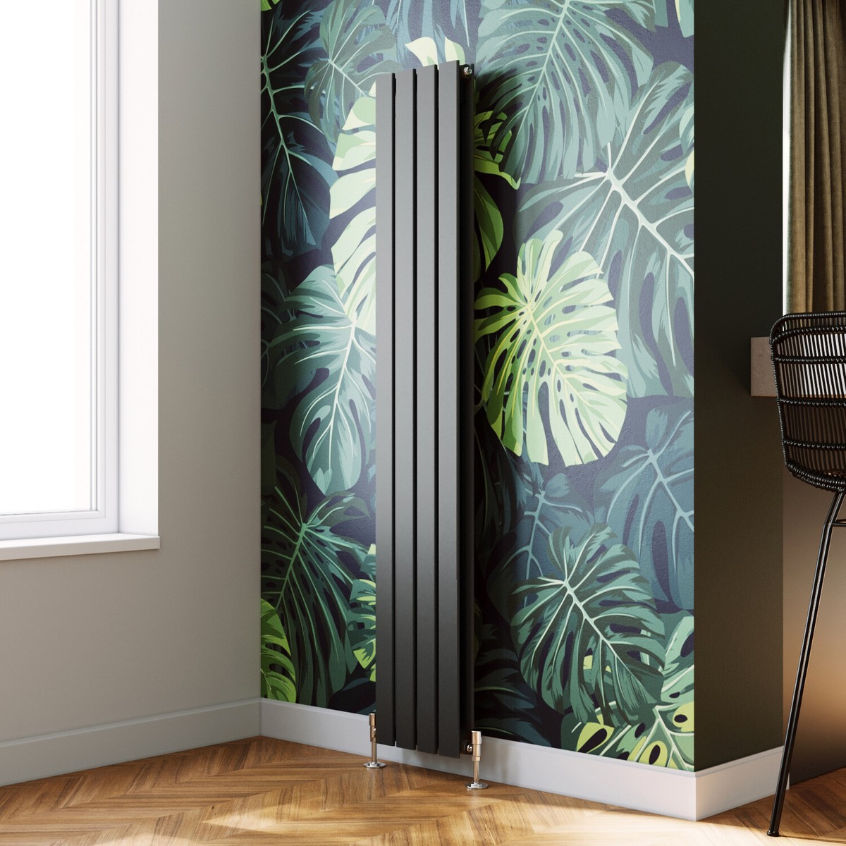 Double Radiator Vertical Anthracite Flat Panel Central Heating