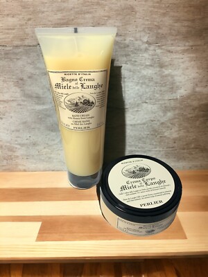 Perlier Miele al Delle Langhe  Body cream 6.7 oz & Bath cream 8.4oz New Italy