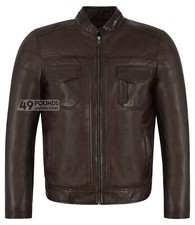 GUNNER Mens Biker Jacket Classic Fashion Style Real Lambskin Leather Jacket 7861