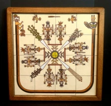 Jennifer Roche Hand Painted Southwest Ceramic Tile Hopi Indian Imagery 16 Tiles