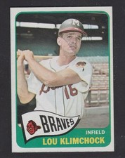 1965  TOPPS  BASEBALL  # 542 LOU KLIMCHOCK  EX-MT+   INV A626
