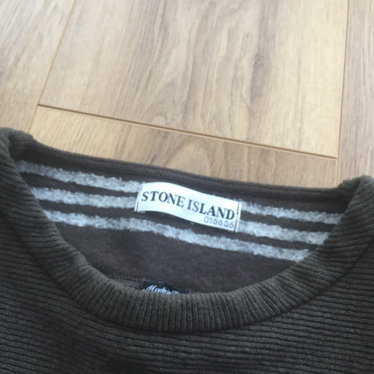 Vintage Brown Green Stone Island Wool Polyester Jumper Vintage Brown Green Stone Island Wool Polyester Jumper