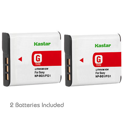 2x Kastar Battery for Sony NP-BG1 FG1 Type G CyberShot DSC HX30 H9 W200 T100 WX1