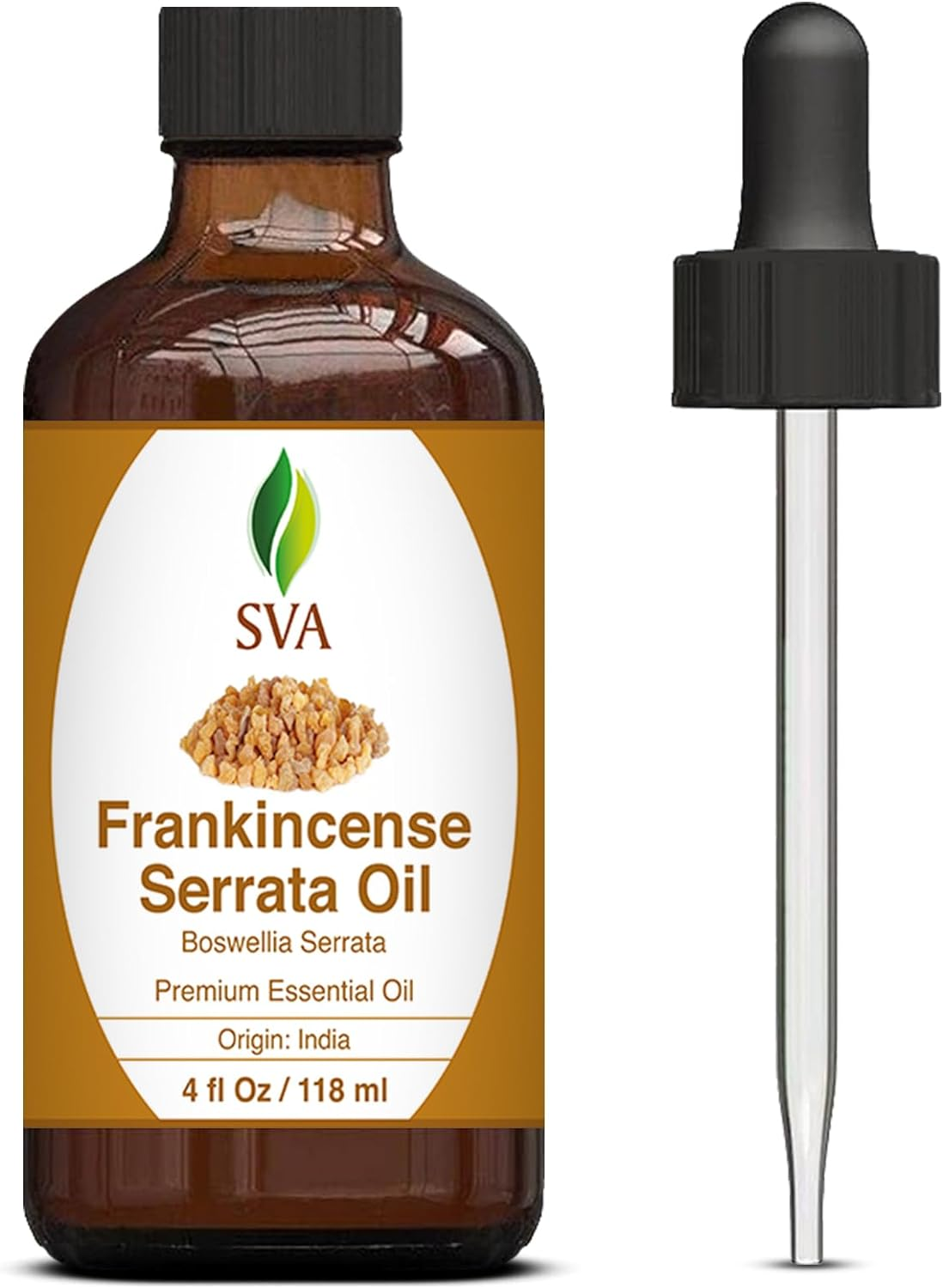 SVA Frankincense Essential Oil – 4 Fl Oz – 100% Natural Boswellia Serrata Oil -