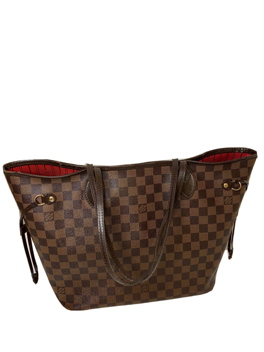 100 Authentic Louis Vuitton Damier Ebene Neverfull MM Tote Bag eBay