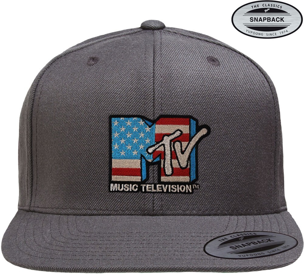Кепка MTV American Flag Premium Snapback Темно-серая