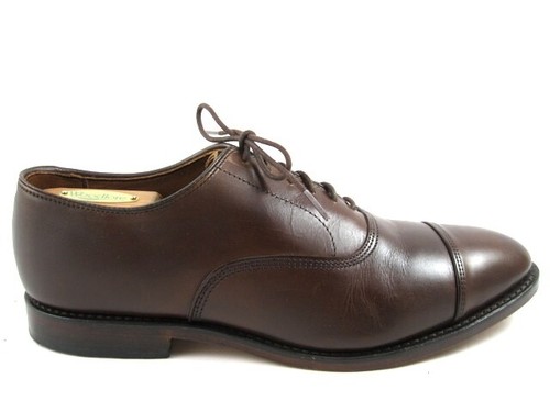 Allen Edmonds "PARK AVENUE" Men's Cap-Toe Oxfords 9.5 E Mahogany WORN ONCE(570N - Picture 10 of 11
