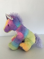 Plush Unicorn Rainbow Colored 14  Fiesta Toys Very Clean Ready For Good Home